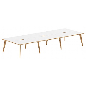Oslo Scandi Rectangular Back to Back Bench Desks