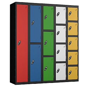 Atom Antibacterial Probe II Lockers With Black Carcass - Hasp & Staple Lock