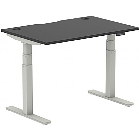 Ebony Black Electric Height Adjustable Office Desks - Office Furniture