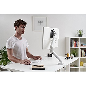 Flo Single Screen Dynamic Monitor Arm - Office Furniture