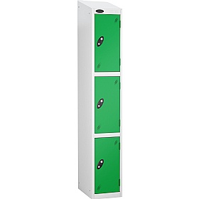 Atom White Antibacterial Sloping Top Lockers
