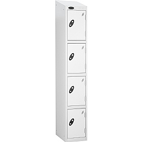 Atom White Antibacterial Sloping Top Lockers