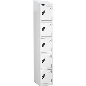 Atom White Antibacterial Sloping Top Lockers