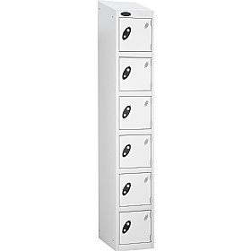 Atom White Antibacterial Sloping Top Lockers