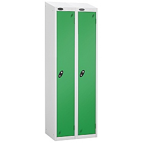 Atom White Antibacterial Sloping Top Lockers