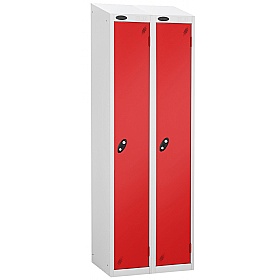 Atom White Antibacterial Sloping Top Lockers