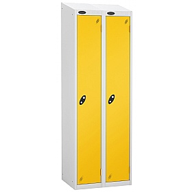 Atom White Antibacterial Sloping Top Lockers