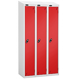 Atom White Antibacterial Sloping Top Lockers