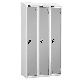 Atom White Antibacterial Sloping Top Lockers