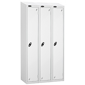 Atom White Antibacterial Sloping Top Lockers