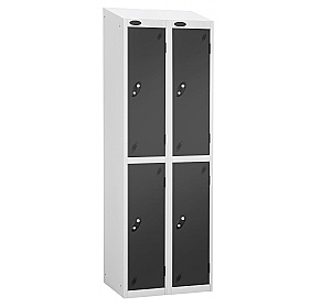 Atom White Antibacterial Sloping Top Lockers