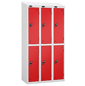 Atom White Antibacterial Sloping Top Lockers