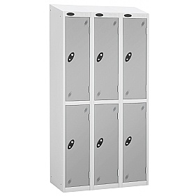 Atom White Antibacterial Sloping Top Lockers