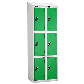 Atom White Antibacterial Sloping Top Lockers