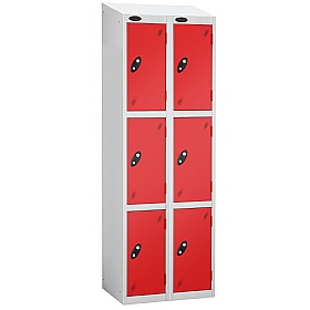 Atom White Antibacterial Sloping Top Lockers