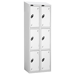 Atom White Antibacterial Sloping Top Lockers