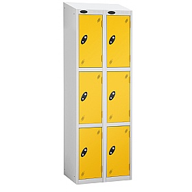 Atom White Antibacterial Sloping Top Lockers