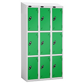 Atom White Antibacterial Sloping Top Lockers