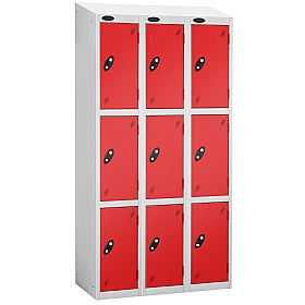 Atom White Antibacterial Sloping Top Lockers