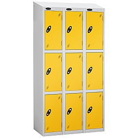 Atom White Antibacterial Sloping Top Lockers