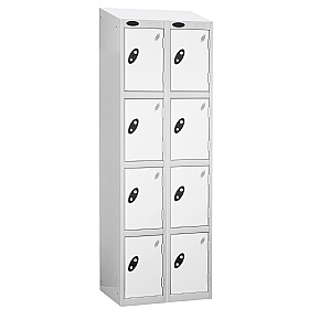 Atom White Antibacterial Sloping Top Lockers