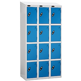 Atom White Antibacterial Sloping Top Lockers
