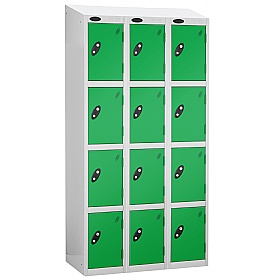 Atom White Antibacterial Sloping Top Lockers