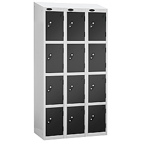 Atom White Antibacterial Sloping Top Lockers