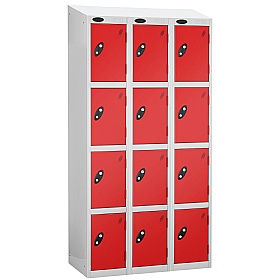 Atom White Antibacterial Sloping Top Lockers
