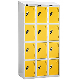 Atom White Antibacterial Sloping Top Lockers