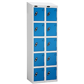 Atom White Antibacterial Sloping Top Lockers
