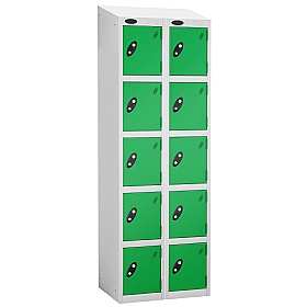 Atom White Antibacterial Sloping Top Lockers