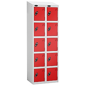 Atom White Antibacterial Sloping Top Lockers