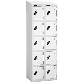 Atom White Antibacterial Sloping Top Lockers