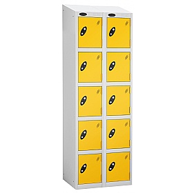 Atom White Antibacterial Sloping Top Lockers