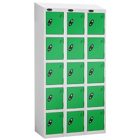 Atom White Antibacterial Sloping Top Lockers