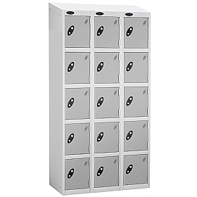 Atom White Antibacterial Sloping Top Lockers