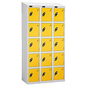 Atom White Antibacterial Sloping Top Lockers