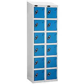 Atom White Antibacterial Sloping Top Lockers