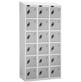 Atom White Antibacterial Sloping Top Lockers
