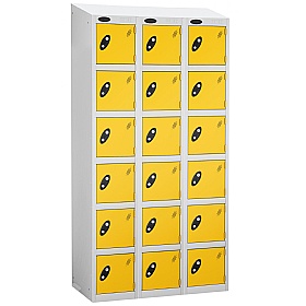 Atom White Antibacterial Sloping Top Lockers