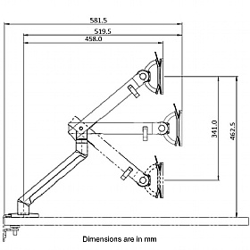 Flo Single Screen Dynamic Monitor Arm - Office Furniture