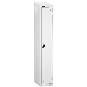 Atom White Antibacterial Sloping Top Lockers
