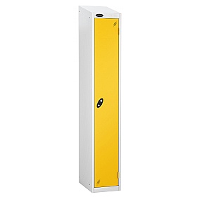 Atom White Antibacterial Sloping Top Lockers