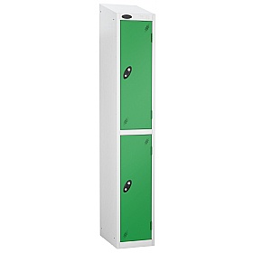 Atom White Antibacterial Sloping Top Lockers