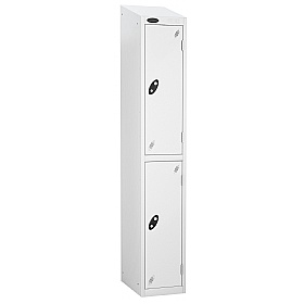 Atom White Antibacterial Sloping Top Lockers