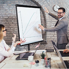 Bi Office Magnetic Mobile Flipchart Easel