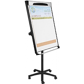 Bi Office Mastervision Mobile Magnetic Flipchart Easel - Office Furniture