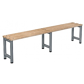Single Wooden Slat Cloakroom Bench - Lockers & Cloakroom