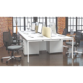 Axxiom 2 Person Rectangular Back to Back Bench Desks - Office Furniture